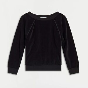 Suzi Kondi NWT The Saba Raglan Top in Velour S Black